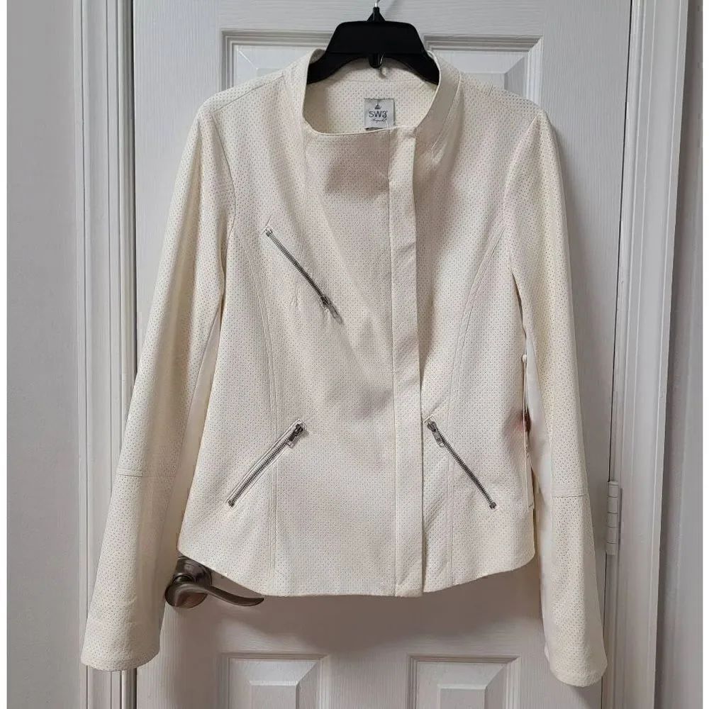 SW3βFauxΒ LeatherβBikerβJacketβLβNWT